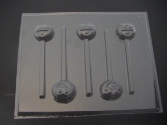 270sp Green Grumpy Man Face Chocolate or Hard Candy Lollipop Mold